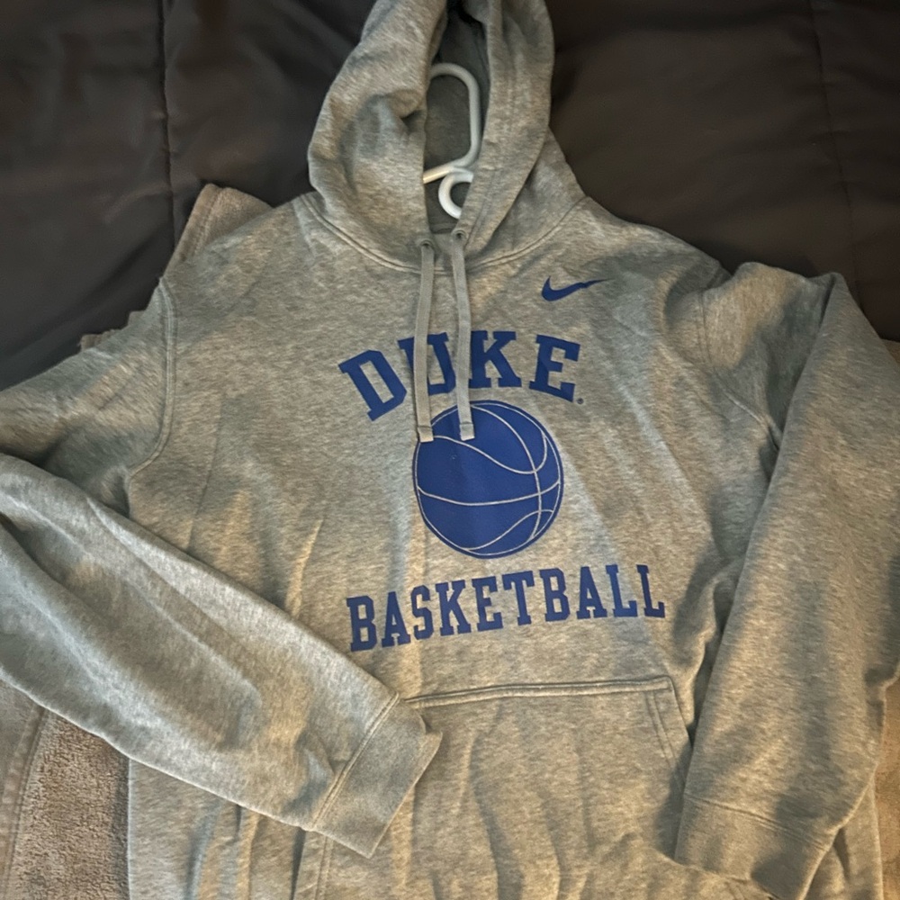 Nike Gray and Blue Basketball Hoodie